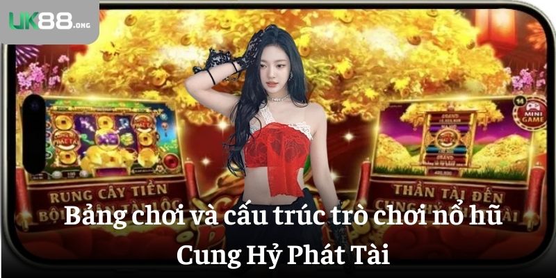 Nổ hũ Cung Hỷ Phát Tài: Khám Phá Jackpot Hấp Dẫn Tại UK88 3 Bảng chơi và cấu trúc trò chơi nổ hũ Cung Hỷ Phát Tài