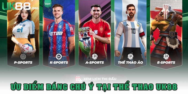 Top 5 Loại Hình Thể Thao UK88 Đáng Chơi Nhất Năm 2025 1 Ưu điểm đáng chú ý tại Thể thao UK88